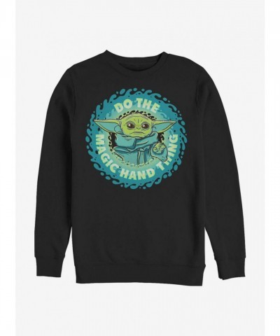 Mandalorian Child Hand Thing Crewneck Sweatshirt - Black for Men