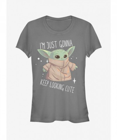 Star Wars Mandalorian Child Graphic Tee for Girls - Grey