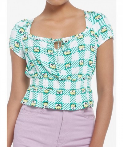 Keroppi Gingham Peplum Top for Girls