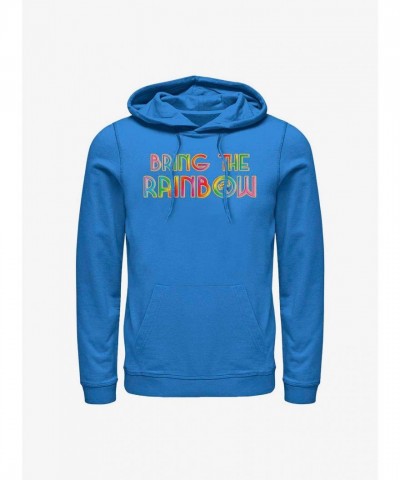 Marvel Thor Love Thunder Rainbow Hoodie - Men's Blue