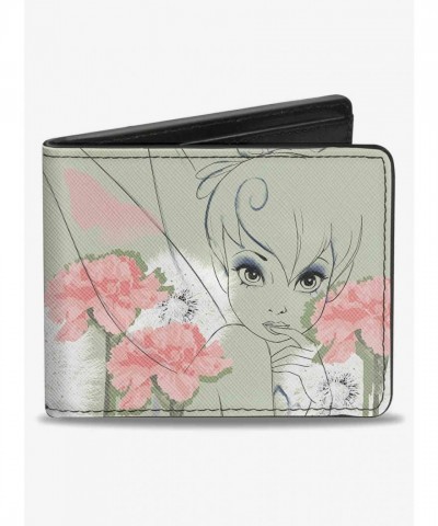 Disney Men's Vegan Leather Tinker Bell Bifold Wallet