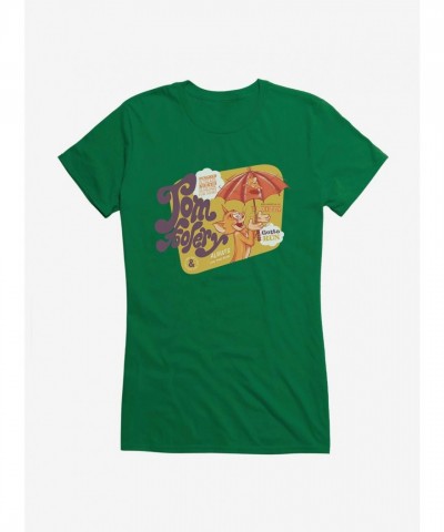 Tom and Jerry Cartoon Graphic Lightweight Tee for Girls