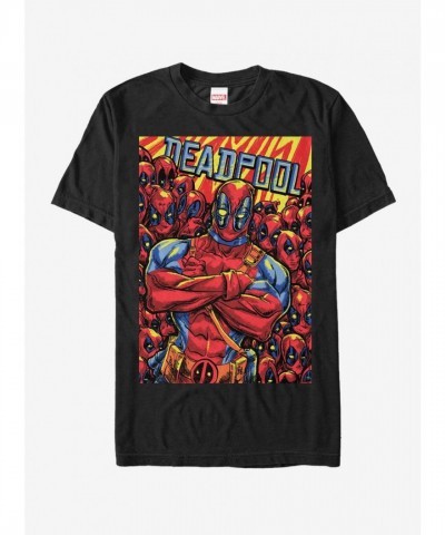 Marvel Deadpool Squadron T-Shirt - Black Men's