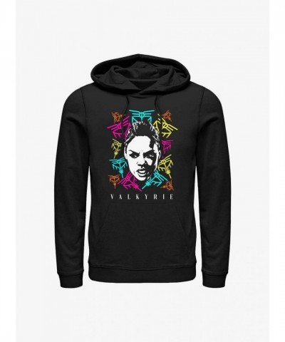 Marvel's Valkyrie Logo Hoodie for Men - Black