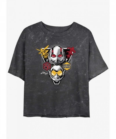 Marvel Ant-Man and the Wasp Quantumania Adventure Crop T-Shirt for Girls - Black