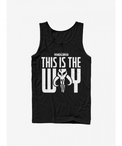 Bold Iron Heart Mandalorian "This Is The Way" Men's Cotton Tank Top - Black