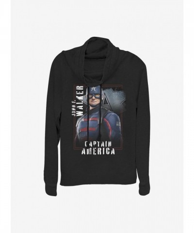 Marvel The Falcon And The Winter Soldier John F. Walker Graphic Top for Girls - Black