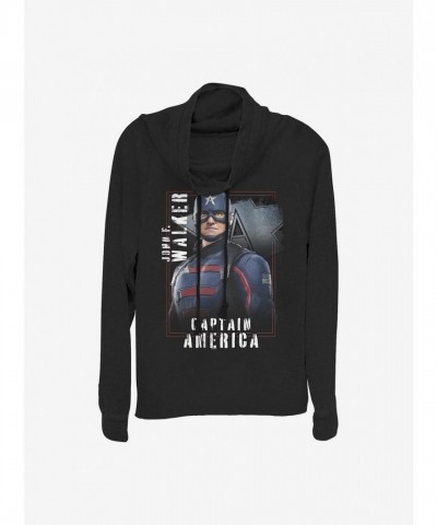 Marvel The Falcon And The Winter Soldier John F. Walker Graphic Top for Girls - Black