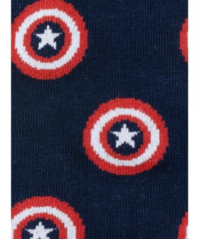 Marvel Navy Ankle Socks Featuring Captain America's Shield