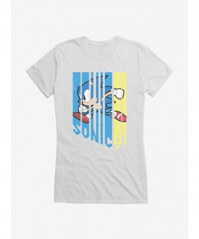 Sonic Speed Girls T-Shirt - Lightweight Cotton for Junior Sizes