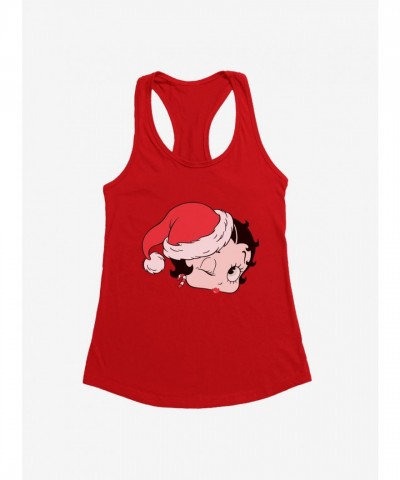 Betty Boop Christmas Kiss Lightweight Girls Tank