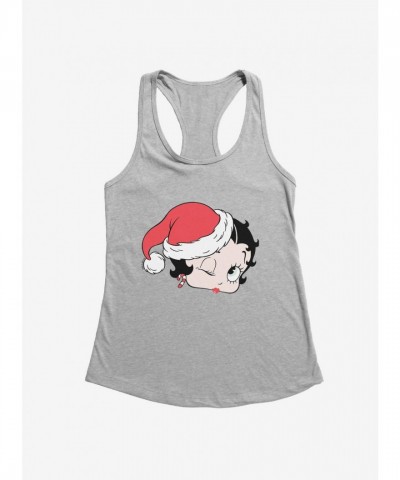 Betty Boop Christmas Kiss Lightweight Girls Tank