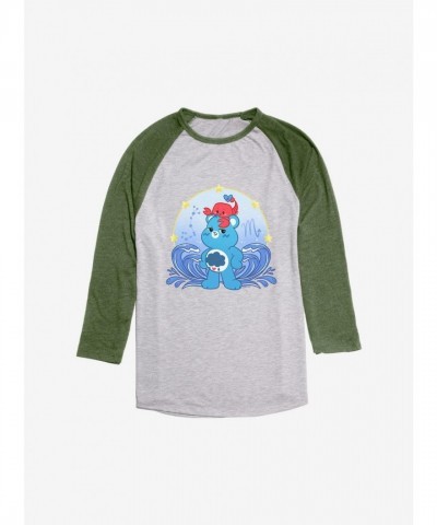 Care Bears Scorpio Bear Green Raglan Tee for Men