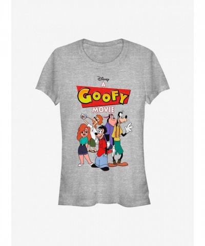 Disney Goofy Movie Logo Lightweight Girls T-Shirt - Grey