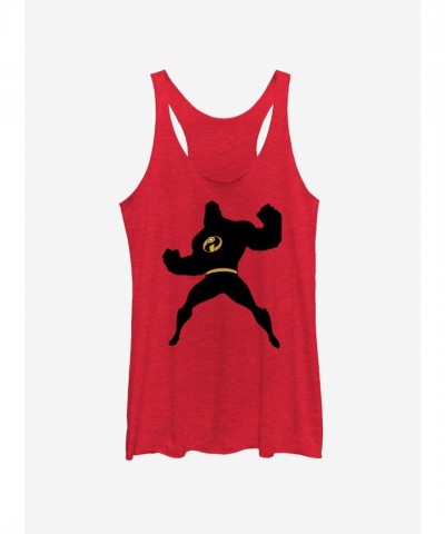 Disney Pixar Incredibles Mr. Incredible Silhouette Tank Top for Girls - Red