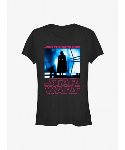 Star Wars Girls Lightweight Cotton T-Shirt - Black