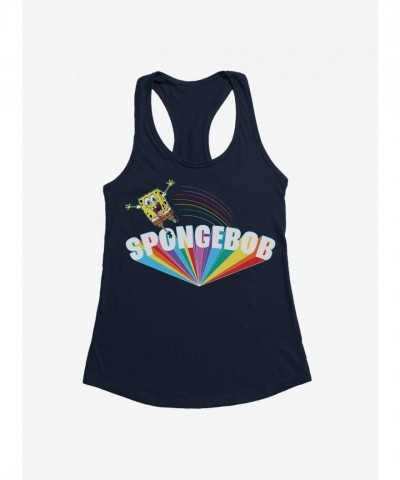 SpongeBob SquarePants Rainbow Graphics Girls Tank Top