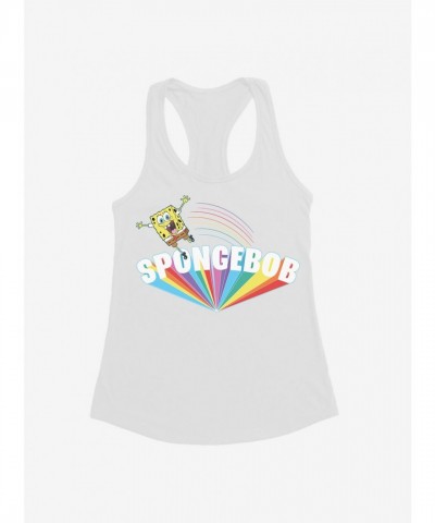 SpongeBob SquarePants Rainbow Graphics Girls Tank Top