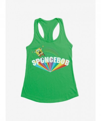 SpongeBob SquarePants Rainbow Graphics Girls Tank Top