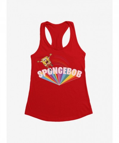SpongeBob SquarePants Rainbow Graphics Girls Tank Top