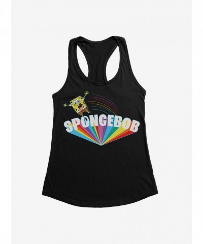 SpongeBob SquarePants Rainbow Graphics Girls Tank Top