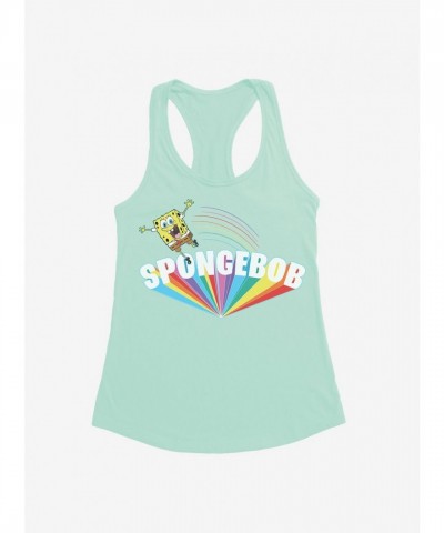 SpongeBob SquarePants Rainbow Graphics Girls Tank Top