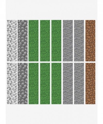 Minecraft Block Peel and Stick Wall Decals by RoomMates - 16 Pieces