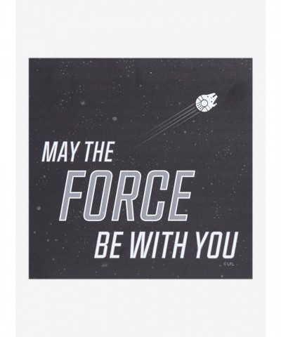 Star Wars Motto Wood Wall Art with Millennium Falcon