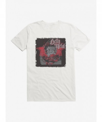 Betty Boop Dark Metal Angel Unisex T-Shirt - White