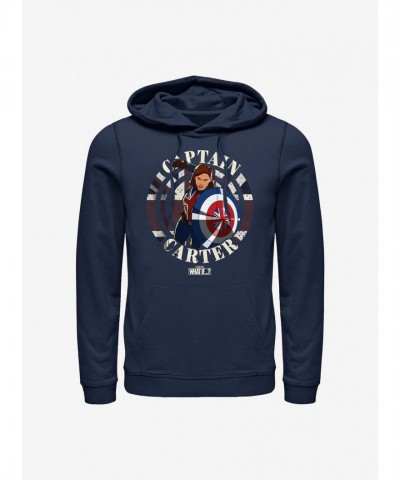 Marvel What If...? Blue Carter Stamp Hoodie for Men