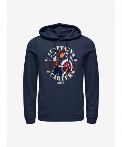 Marvel What If...? Blue Carter Stamp Hoodie for Men