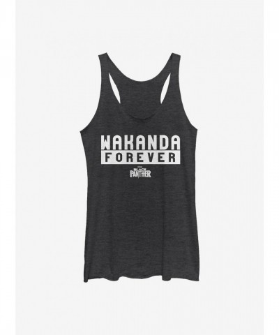 Marvel Girls' Black Panther Forever Lightweight Tank Top - Black