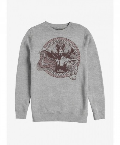 Disney Aladdin Jafar Circle Soft Sweatshirt - Grey for Men