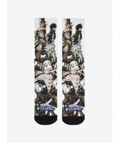 My Hero Academia League of Villains Sepia Themed Crew Socks