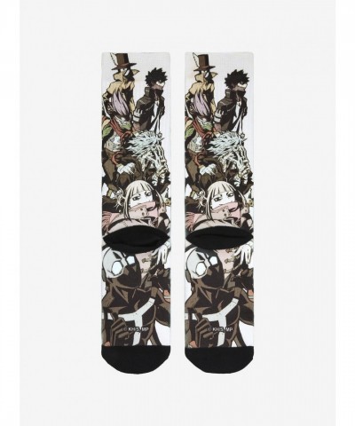 My Hero Academia League of Villains Sepia Themed Crew Socks