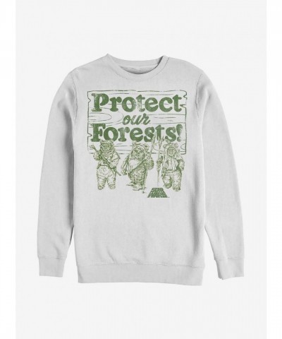 Star Wars Forest Protection Unisex Crew Sweatshirt - White