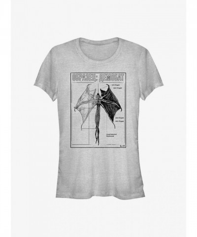 Stranger Things Demobat Junior T-Shirt - Grey