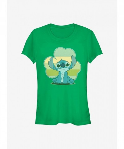 Disney Lilo & Stitch Girls Lucky Tee - Green