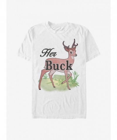 Disney Bambi Her Buck Lightweight T-Shirt - Men's White