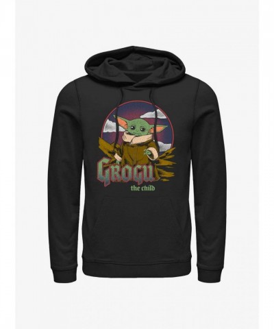 Star Wars Mandalorian Grogu Child Badge Hoodie - Men's Black