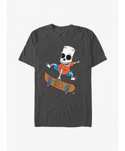 The Simpsons Bartskeleton Skates Grey T-Shirt for Men