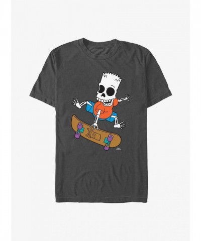 The Simpsons Bartskeleton Skates Grey T-Shirt for Men