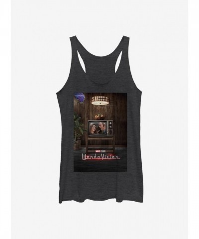 Marvel WandaVision 70's Inspired Girls Tank Top - Black