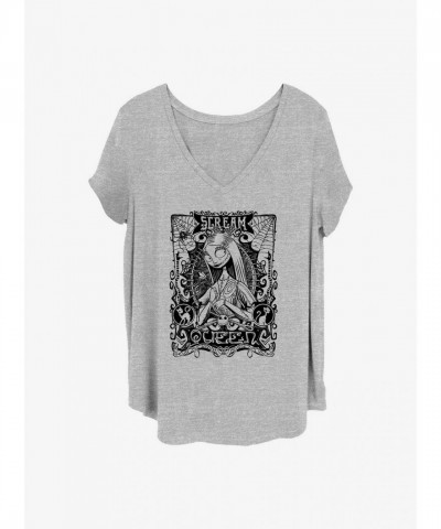 Disney's Nightmare Before Christmas Sally Scream Queen Plus Size Grey T-Shirt for Girls