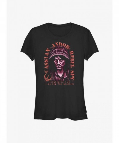 Star Wars Andor Girls Lightweight T-Shirt - Junior Size Black