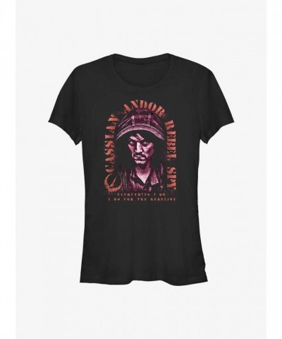 Star Wars Andor Girls Lightweight T-Shirt - Junior Size Black