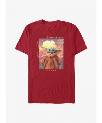 Star Wars Mandalorian Grogu Cosmic T-Shirt - Men's RED