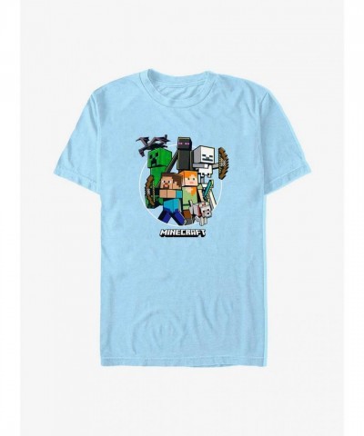 Minecraft Crafty Crew Unisex T-Shirt - Blue