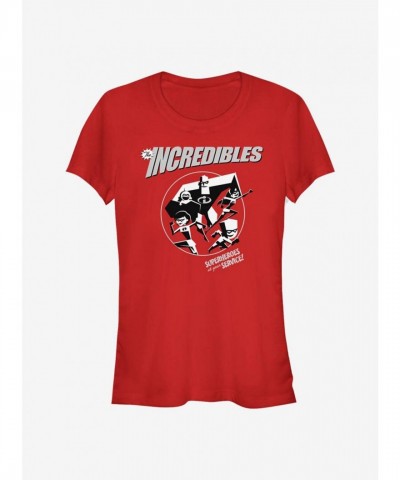 Disney Pixar The Incredibles Superhero T-Shirt for Girls - Red