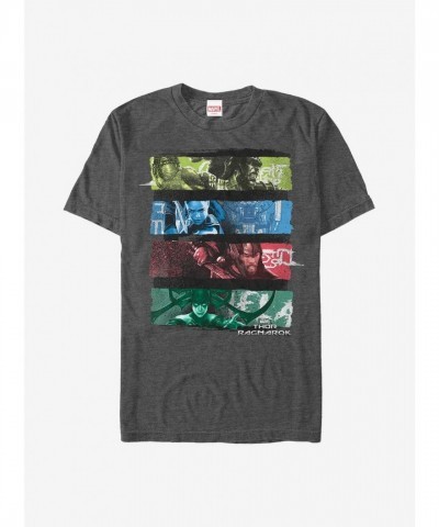 Marvel Thor Striped Power T-Shirt - Grey Men's